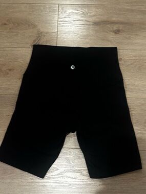 lululemon athletica Black High-Rise Athletic Bike Shorts